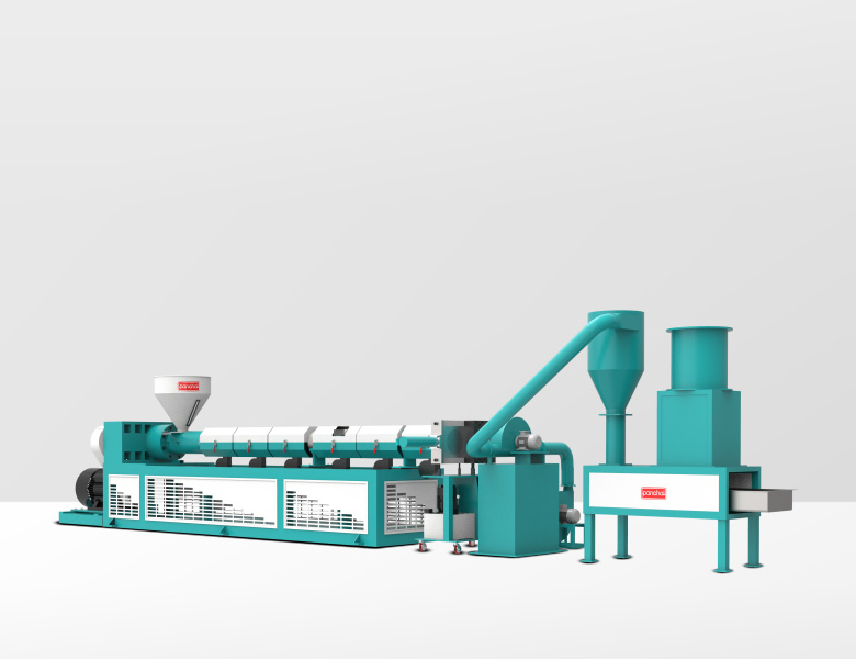 Extruder With Die-Face-Air-Cooling Machine